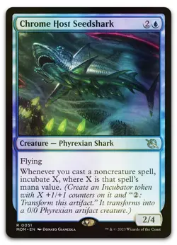Chrome Host Seedshark #51 (Foil) (NM) March of the Machine MOM Magic MTG - Image 1
