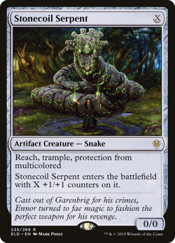 Stonecoil Serpent #235 (MP) Throne of Eldraine ELD Magic MTG - Image 1