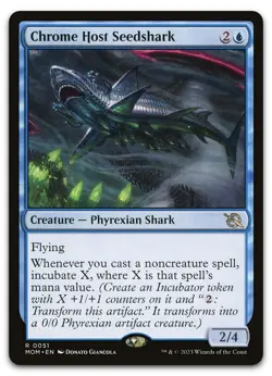 Chrome Host Seedshark #51 (LP) March of the Machine MOM Magic MTG - Image 1