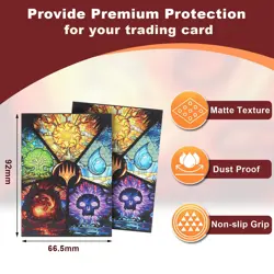 MTG Card Sleeves 100CT,Standard Size Sturdy MTG Sleeves Matte Back Finish for... - Image 3