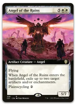 Angel of the Ruins (Extended Art) #338 (NM) Commander 2021 C21 Magic MTG - Image 1