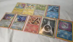 Vintage Pokemon Card Collection Binder Lot Holos Promos 9 Cards, Sleeves HGSS - Image 2