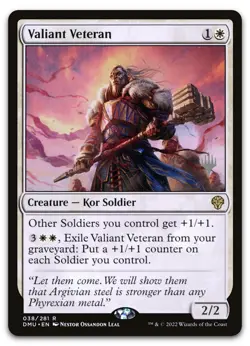 Valiant Veteran #38 (NM) Dominaria United PPDMU Magic MTG - Image 1