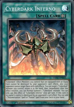 Cyberdark Inferno - Super Rare 1st Edition LEDU-EN025 - LP - YuGiOh - Image 1