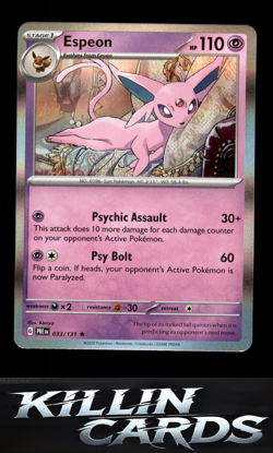 Espeon 033/131 Pokemon Rare SV: Prismatic Evolutions Card NM - Image 1