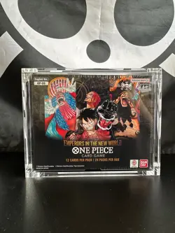 One Piece Card Game Booster Box Acrylic Case (OP04, OP05, OP06, EB01, OP07, OP08 - Image 1
