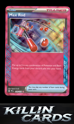 Max Rod 116/131 Pokemon ACE SPEC Rare SV: Prismatic Evolutions Card NM - Image 1