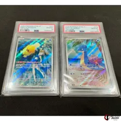 Misty's Psyduck Lapras 071 072/063 AR PSA10 SV9a Heat Wave Arena Pokemon Card - Image 1