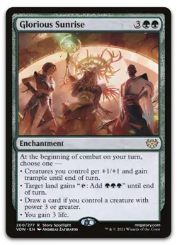 Glorious Sunrise #200 (NM) Dominaria United PPDMU Magic MTG - Image 1