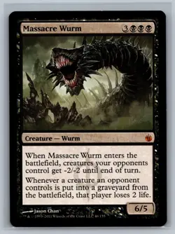 Magic The Gathering Mirrodin Besieged Massacre Wurm #46/155 MTG TCG CCG - Image 1