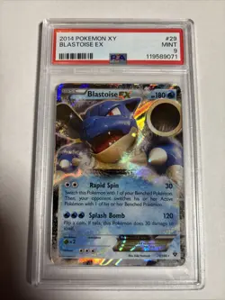 Pokemon 2014 XY #29 Blastoise EX PSA 9 - Image 1