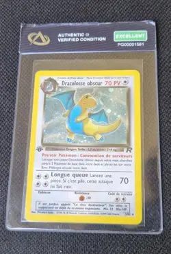 Dracolosse Obscur Holo 5/82 Edition 1 Team Rocket Pokemon 2001 Swirl Spirouli FR - Image 3