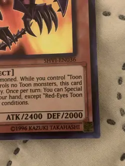 YuGiOh! Red-Eyes Toon Dragon SHVI-EN036 1st Edition Super Rare MINT/NM - Image 5