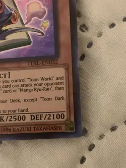 YuGiOh! Toon Dark Magician TDIL-EN032 1st Edition Super Rare NM - Image 5