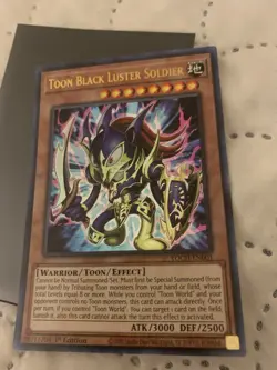 YuGiOh! Toon Black Luster Soldier TOCH-EN001 1st Edition Ultra Rare NM - Image 2