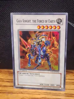 Gaia Knight, The Force Of Earth 5DS1-EN042 Super Rare 1st Ed NM Yugioh - Image 1