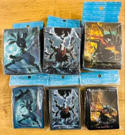 Pokemon Card Deck Sleeves & Case Lot - Lucario, Darkrai, Radiant Greninja (6pcs, - Image 1