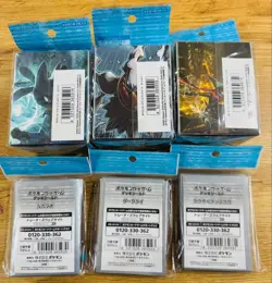 Pokemon Card Deck Sleeves & Case Lot - Lucario, Darkrai, Radiant Greninja (6pcs, - Image 2