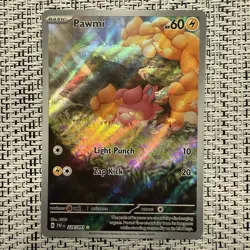 Pawmi 226/091 Paldean Fates Illustration Rare Holo Pokemon Card TCG English LP - Image 1