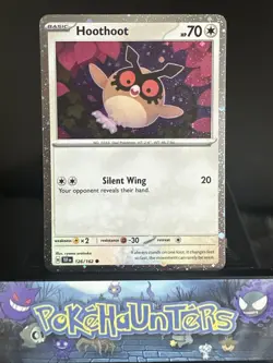 Pokemon Card Hoothoot 126/162 Temporal Forces Cosmos Holo Rare Near Mint - Image 1