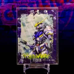 ASW-G-08 Gundam Barbatos Card Premium Glitter Foil Textured CCG BDG-003 CHASE - Image 2