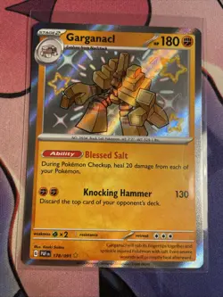 Pokemon Card TCG - Garganacl 178/091 - Paldean Fates - Baby Shiny Rare - NM ⭐ - Image 1