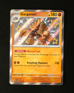 Pokemon Card TCG - Garganacl 178/091 - Paldean Fates - Baby Shiny Rare - NM ⭐ - Image 1