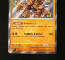 Pokemon Card TCG - Garganacl 178/091 - Paldean Fates - Baby Shiny Rare - NM ⭐ - Image 3