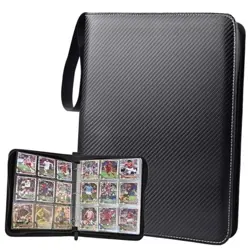 Portable 9-Pocket Trading Card Binder, Holds 990 Cards with 55 Removable - Image 1