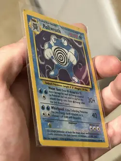 Pokemon TCG Poliwrath 13/102 Base Set Holo Rare Card Vintage WOTC Damaged - Image 5