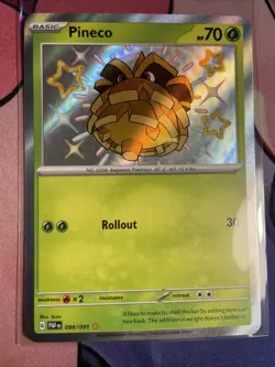 099/091 Pineco - Paldean Fates - Shiny Rare - Pokemon Card TCG - Image 1