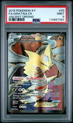 2015 POKEMON XY ANCIENT ORIGINS #93 FULL ART/GIRATINA EX PSA 9 - Image 1