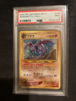 2000 Pokemon Japanese Neo 3 Aerodactyl Holo Card PSA 9 Mint - Image 1