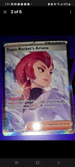 Pokemon Card - S&V: Destined Rivals 237/182 - TEAM ROCKET'S ARIANA (special) - Image 2