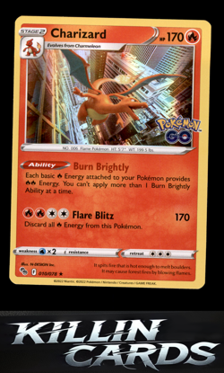 Charizard 010/078 Pokemon Holo Rare Pokemon GO Card NM - Image 1