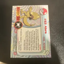 #63 Abra, Pokemon TCG Red Logo Topps TV Animation Edition, Reg, NM - Image 2