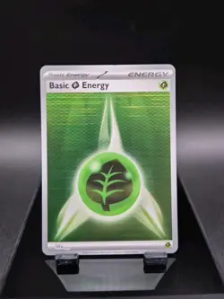 Pokemon Card Holo Grass Leaf Basic Energy SVE 017 Black Bolt White Flare - Image 1