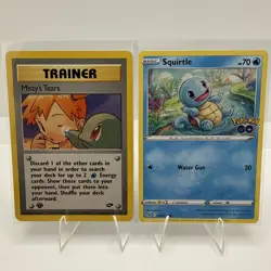 Misty's Tears 118/132 1st Edition Gym Challenge Pokemon Card And Squirtle - Image 1