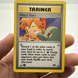 Misty's Tears 118/132 1st Edition Gym Challenge Pokemon Card And Squirtle - Image 2
