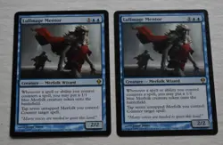 MTG Lot 2x Lullmage Mentor Rare Blue Merfolk Wizard Creature - Image 1