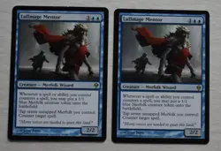 MTG Lot 2x Lullmage Mentor Rare Blue Merfolk Wizard Creature - Image 2