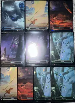 Magic MTG Edge Of Eternities Lands *GALAXY FOIL* Lot Of 10 Island Plains Forest - Image 1