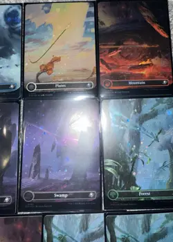 Magic MTG Edge Of Eternities Lands *GALAXY FOIL* Lot Of 10 Island Plains Forest - Image 2