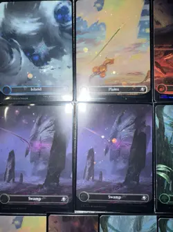 Magic MTG Edge Of Eternities Lands *GALAXY FOIL* Lot Of 10 Island Plains Forest - Image 3