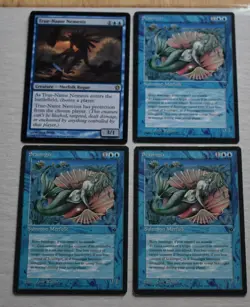 MTG Lot 3x Seasinger 1x True-Name Nemesis Rare Blue Merfolk Creature - Image 1