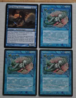 MTG Lot 3x Seasinger 1x True-Name Nemesis Rare Blue Merfolk Creature - Image 2