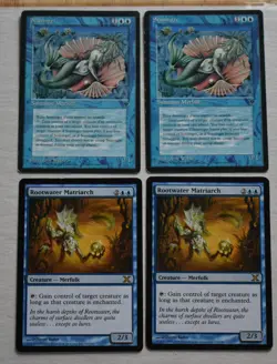 MTG Lot 2x Seasinger 2x Rootwater Matriarch Rare Blue Merfolk Creature - Image 2