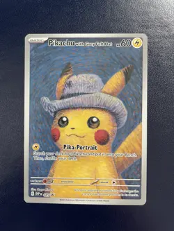 Pokemon Black Star SV Promo 085 Van Gogh Pikachu With Grey Felt Hat NM - Image 1