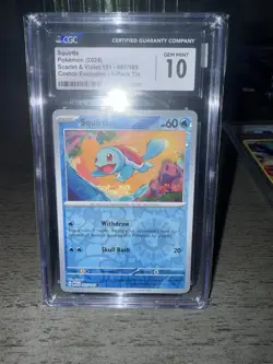 CGC 10 GEM MINT Pokemon Squirtle 007/165 Costco 151 Cosmos Reverse Holo - Image 1