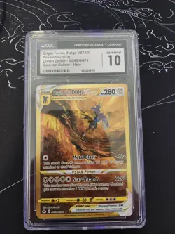 Pokemon Origin Forme Dialga VSTAR Crown Zenith Full Art #GG68 CGC 10 - Image 1